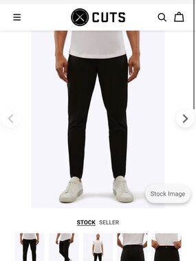 Cuts Clothing Men's Black Slim Chino Pants